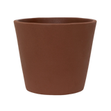 Inez Braun Keramiktopf by Pottery Pots, showcasing a stylish ceramic flower pot with a smooth brown finish.