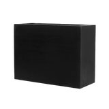 Jort Fiberstone Schwarz planter by Pottery Pots in sleek black with a textured finish and modern design.