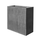 Gray Jort Fiberstone planter by Pottery Pots, showcasing a textured finish and modern design for indoor or outdoor use.