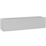 White Pottery Pots balcony with a sleek design, showcasing a modern, minimalistic aesthetic perfect for outdoor spaces.