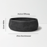 Pflanzschale Eileen Schwarz Größe M – Maße: Ø 29 cm, Öffnung Ø 24,2 cm, Höhe 11 cm