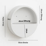 Wandpflanzschale Hanging Wally Matt Weiß Größe M – Maße: Ø 50 cm, Öffnung Ø 49,4 cm, Höhe 10 cm