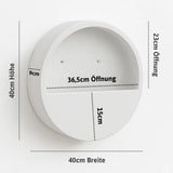 Wandpflanzschale Hanging Wally Matt Weiß Größe S – Maße: Ø 40 cm, Öffnung Ø 39,4 cm, Höhe 9 cm