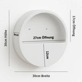 Wandpflanzschale Hanging Wally Matt Weiß Größe XS – Maße: Ø 30 cm, Öffnung Ø 29,4 cm, Höhe 9 cm