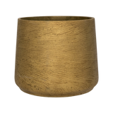 Gold washed Patt pot by Pottery Pots, showcasing an elegant design with a shimmering finish and smooth contours.