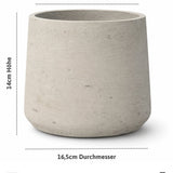Patt Grey Washed Pflanzkübel Grau aus Fiberclay – Größe M Einzelaufnahme