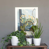 Inez Natur Weiß ceramic plant pots by Pottery Pots in various sizes, showcasing a clean, minimalist design.