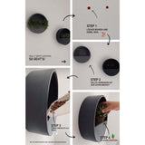 Hanging Wally 4er Set Grau / Schwarz / Matt Weiß