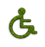 Islandmoos Piktogramm Toilettenrollstuhl Finestgreen