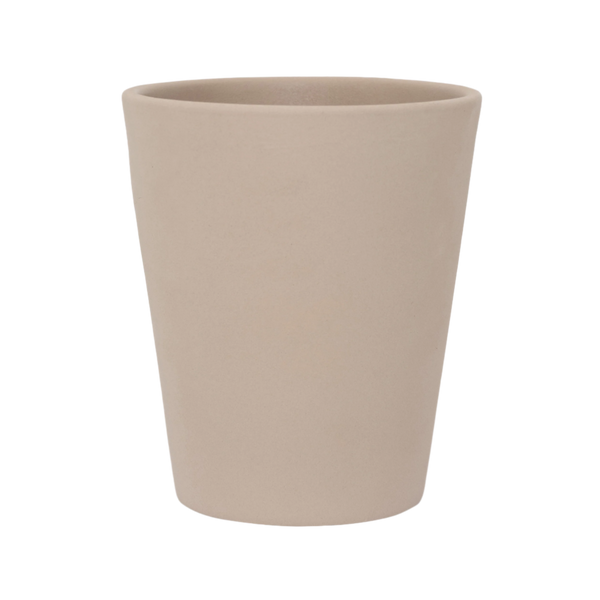 Blumentopf Rosa Beige aus glasierter Keramik