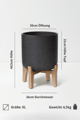 Charlie Black Washed Feet Low Größe XL [v=XL|ø36|ö30|h44.5|t30]