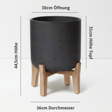 Charlie Black Washed Feet Low Größe XL [v=XL|ø36|ö30|h44.5|t30]