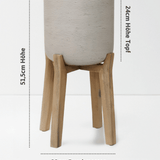 Charlie Grey Washed Feet high Größe L [v=L|ø32|ö23|h51,5|t23]