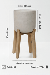 Charlie Grey Washed Feet high Größe XL [v=XL|ø40|ö30|h67|t30]