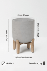 Charlie Grey Washed Feet Low Größe L [v=L|ø29.5|ö23|h34.5|t23]