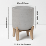 Charlie Grey Washed Feet Low Größe L [v=L|ø29.5|ö23|h34.5|t23]