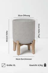 Charlie Grey Washed Feet Low Größe XL [v=XL|ø36|ö30|h44.5|t30]