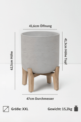 Charlie Grey Washed Feet Low Größe XXL [v=XXL|ø47|ö41.6|h62.5|t41]