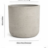 Charlie Grau Pflanzkübel Blumentopf aus robusten Fiberclay [v=xxl]
