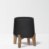 Patt Black Washed Feet Low