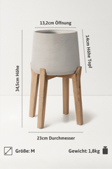 Patt Grey Washed Feet high Größe M [v=M|ø23|ö13.2|h34.5|t13]