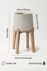 Patt Grey Washed Feet high Größe XXL [v=XXL|ø43.5|ö28.5|h65|t27.3]