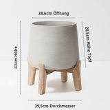 Patt Grey Washed Feet Low Größe XXL [v=XXL|ø39.5|ö28.6|h43|t27.3]