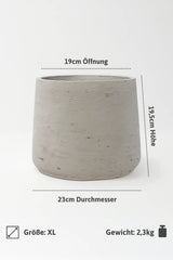 Patt Grey Washed Größe XL [v=XL|ø23|ö19|h19.5]