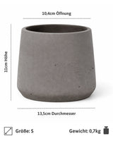 Patt Mocha Washed Pflanzkübel Blumentopf aus Fiberclay [v=s] 