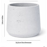 Patt White Washed Pflanzkübel Weiß aus Fiberclay Beton [v=m]