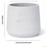 Patt White Washed Pflanzkübel Weiß aus Fiberclay Beton [v=s]