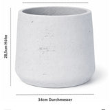 Patt White Washed Pflanzkübel Weiß aus Fiberclay Beton [v=xxl]