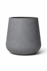 Pax Fiberstone Grau planter by Pottery Pots, showcasing a sleek gray finish and modern design for indoor or outdoor use.