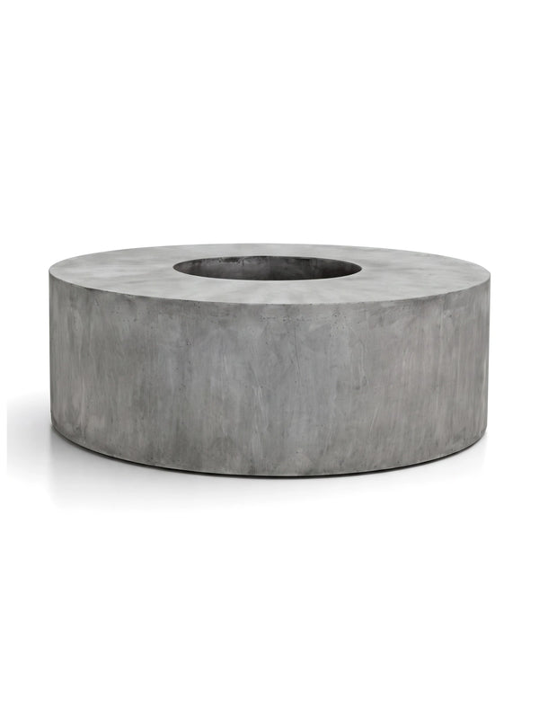 Großer runder Pflanzkübel Seating Circle Grau mit Sitzfläche