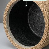 Ben Straw Grass in a Pottery Pots planter, featuring lush green blades and a textured cement interior.
