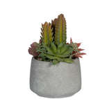 Pflanzenmix künstlich im Zementtopf (Pflanze inkl. Topf)
